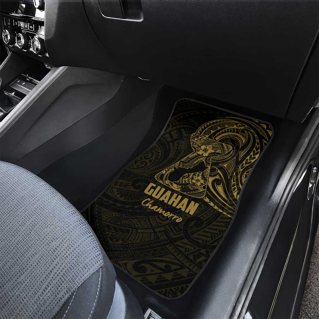 Gold Guam Latte Stone Tribal Tattoo Car Mats Hafa Adai Six 7 One LT9 - Polynesian Pride