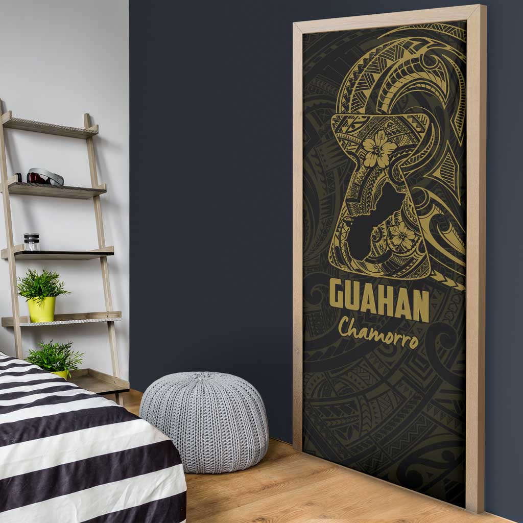 Gold Guam Latte Stone Tribal Tattoo Door Cover Hafa Adai Six 7 One - Polynesian Pride