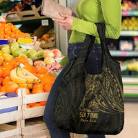 Gold Guam Latte Stone Tribal Tattoo Grocery Bag Hafa Adai Six 7 One