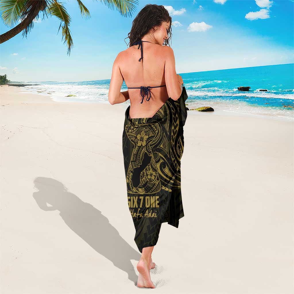 Gold Guam Latte Stone Tribal Tattoo Sarong Hafa Adai Six 7 One