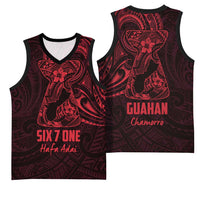 Oxblood Guam Latte Stone Tribal Tattoo Basketball Jersey Hafa Adai Six 7 One LT9 - Polynesian Pride