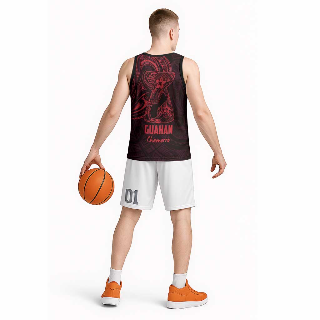 Oxblood Guam Latte Stone Tribal Tattoo Basketball Jersey Hafa Adai Six 7 One LT9 - Polynesian Pride