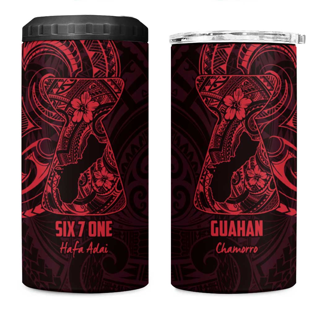Oxblood Guam Latte Stone Tribal Tattoo 4 in 1 Can Cooler Tumbler Hafa Adai Six 7 One LT9 One Size: 16 oz Oxblood - Polynesian Pride