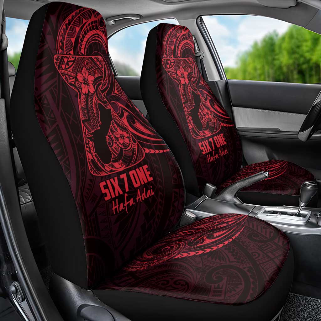 Oxblood Guam Latte Stone Tribal Tattoo Car Seat Cover Hafa Adai Six 7 One LT9 - Polynesian Pride