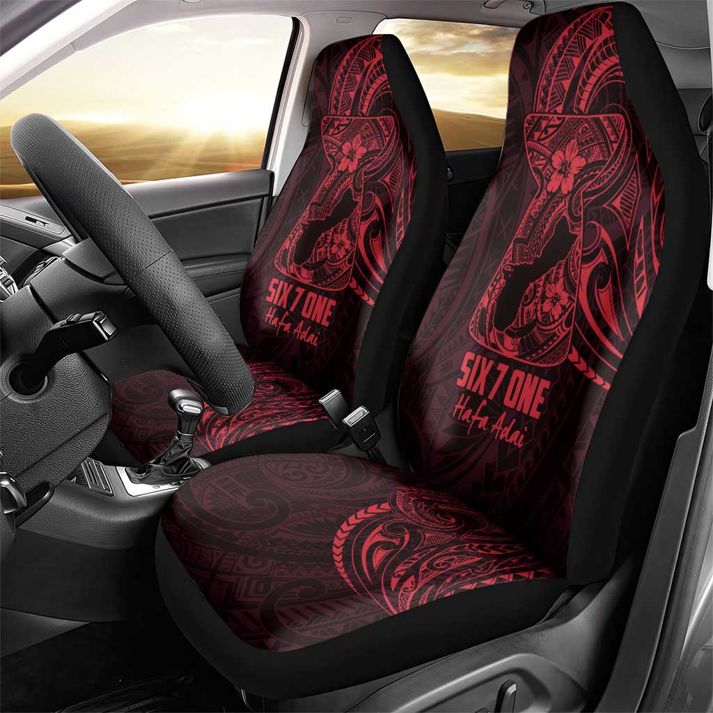 Oxblood Guam Latte Stone Tribal Tattoo Car Seat Cover Hafa Adai Six 7 One LT9 - Polynesian Pride