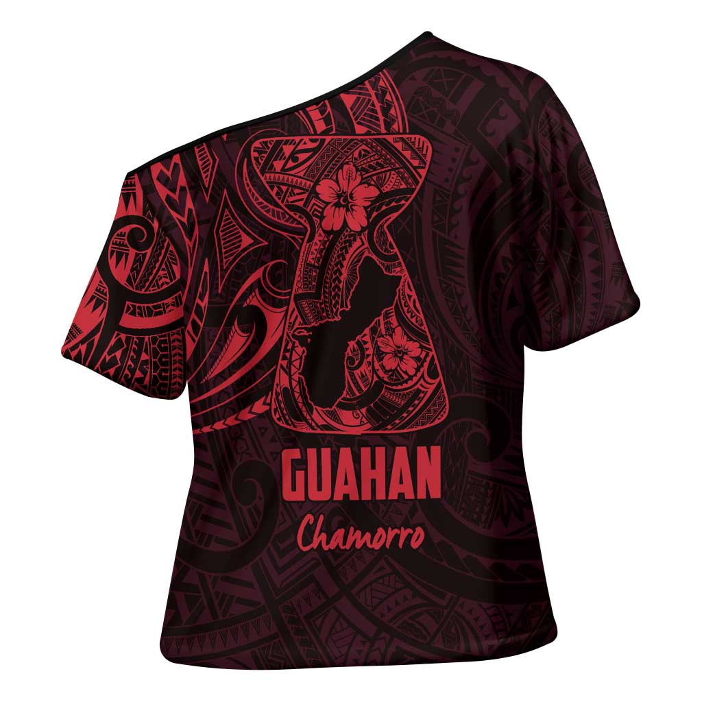 Oxblood Guam Latte Stone Tribal Tattoo Cross Shoulder Shirt Hafa Adai Six 7 One LT9 - Polynesian Pride