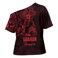 Oxblood Guam Latte Stone Tribal Tattoo Cross Shoulder Shirt Hafa Adai Six 7 One LT9 - Polynesian Pride