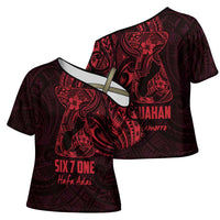 Oxblood Guam Latte Stone Tribal Tattoo Cross Shoulder Shirt Hafa Adai Six 7 One LT9 - Polynesian Pride