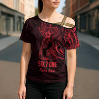 Oxblood Guam Latte Stone Tribal Tattoo Cross Shoulder Shirt Hafa Adai Six 7 One LT9 - Polynesian Pride