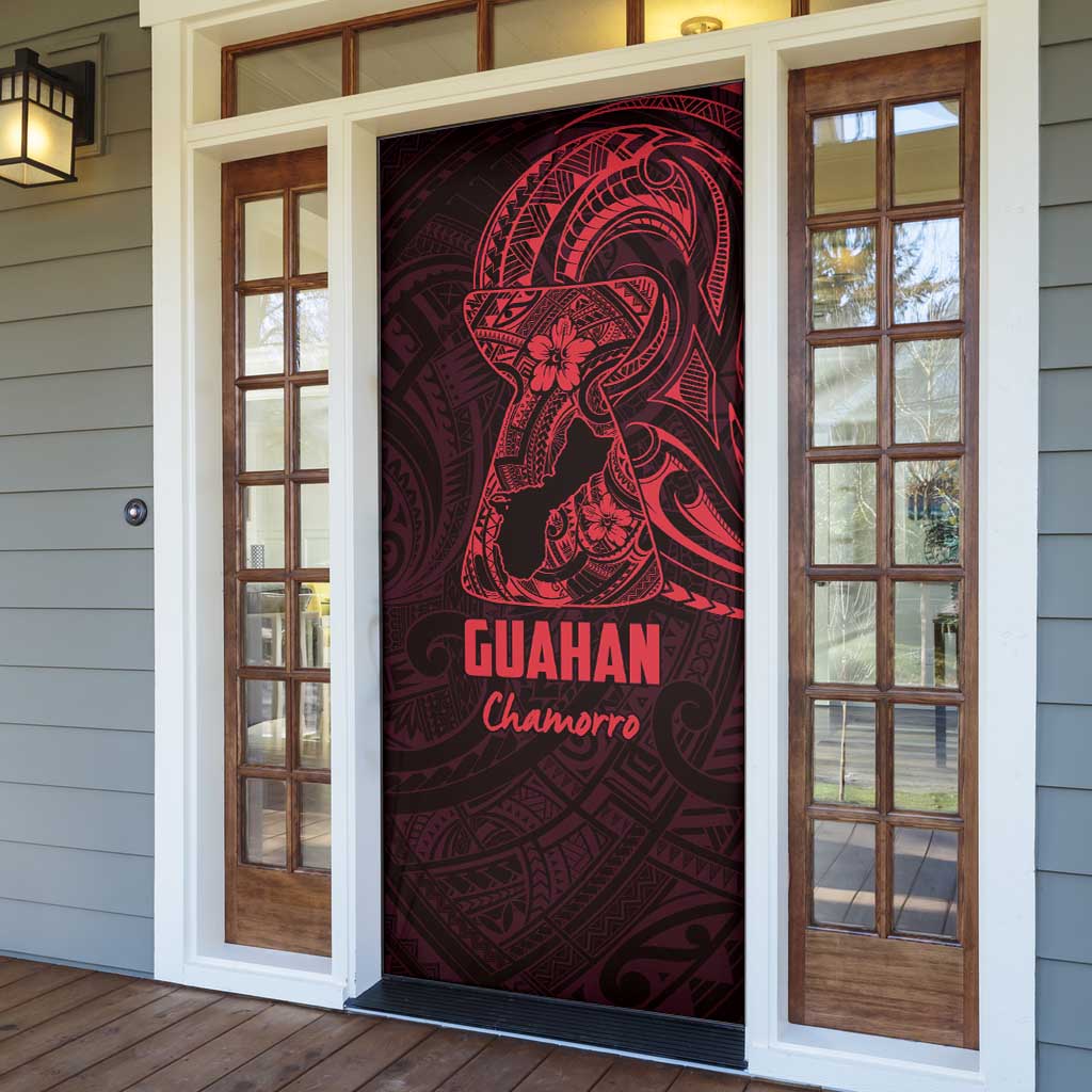 Oxblood Guam Latte Stone Tribal Tattoo Door Cover Hafa Adai Six 7 One - Polynesian Pride