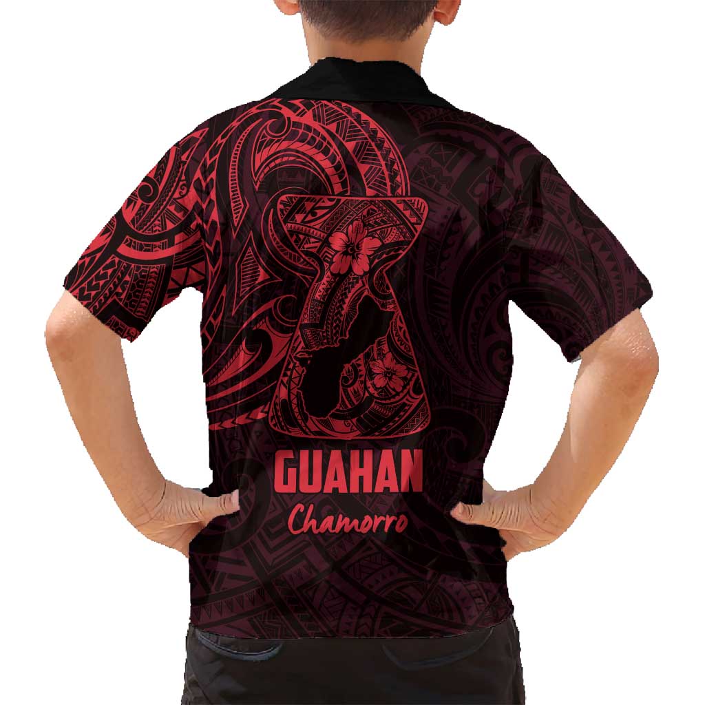 Oxblood Guam Latte Stone Tribal Tattoo Family Matching Puletasi and Hawaiian Shirt Hafa Adai Six 7 One LT9 - Polynesian Pride