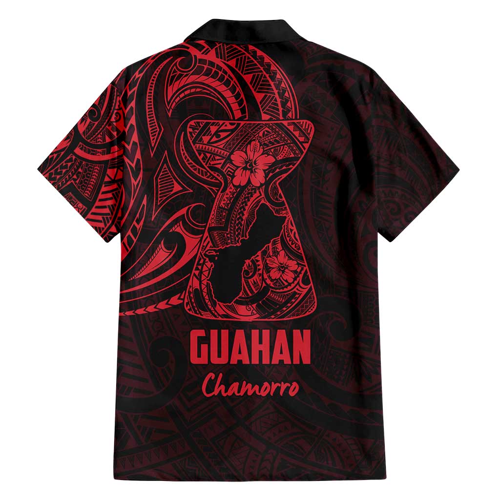 Oxblood Guam Latte Stone Tribal Tattoo Family Matching Puletasi and Hawaiian Shirt Hafa Adai Six 7 One LT9 - Polynesian Pride