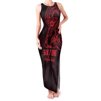Oxblood Guam Latte Stone Tribal Tattoo Family Matching Tank Maxi Dress and Hawaiian Shirt Hafa Adai Six 7 One LT9 Mom's Dress Oxblood - Polynesian Pride