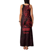 Oxblood Guam Latte Stone Tribal Tattoo Family Matching Tank Maxi Dress and Hawaiian Shirt Hafa Adai Six 7 One LT9 - Polynesian Pride