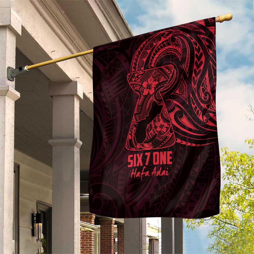 Oxblood Guam Latte Stone Tribal Tattoo Garden Flag Hafa Adai Six 7 One