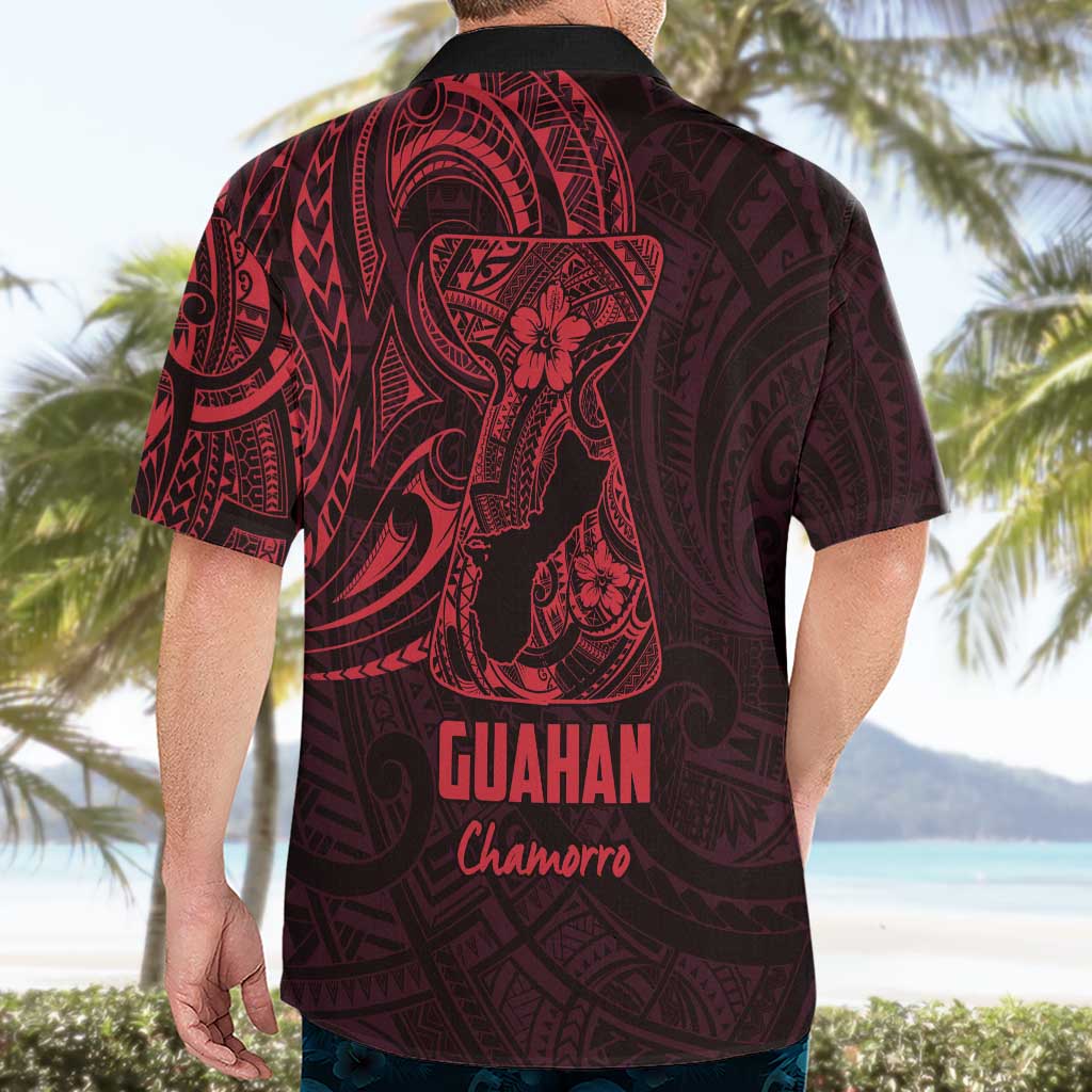 Oxblood Guam Latte Stone Tribal Tattoo Hawaiian Shirt Hafa Adai Six 7 One LT9 - Polynesian Pride