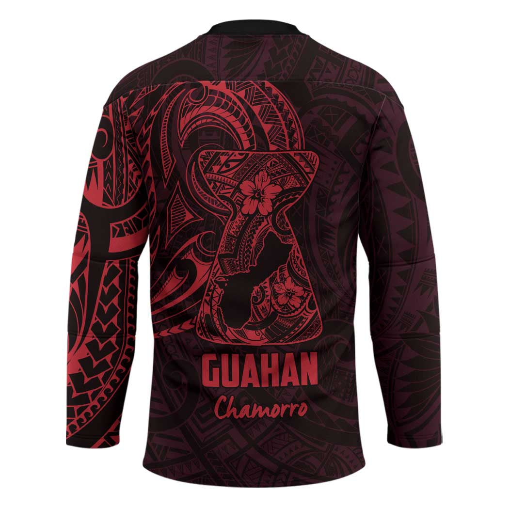 Oxblood Guam Latte Stone Tribal Tattoo Hockey Jersey Hafa Adai Six 7 One LT9 - Polynesian Pride