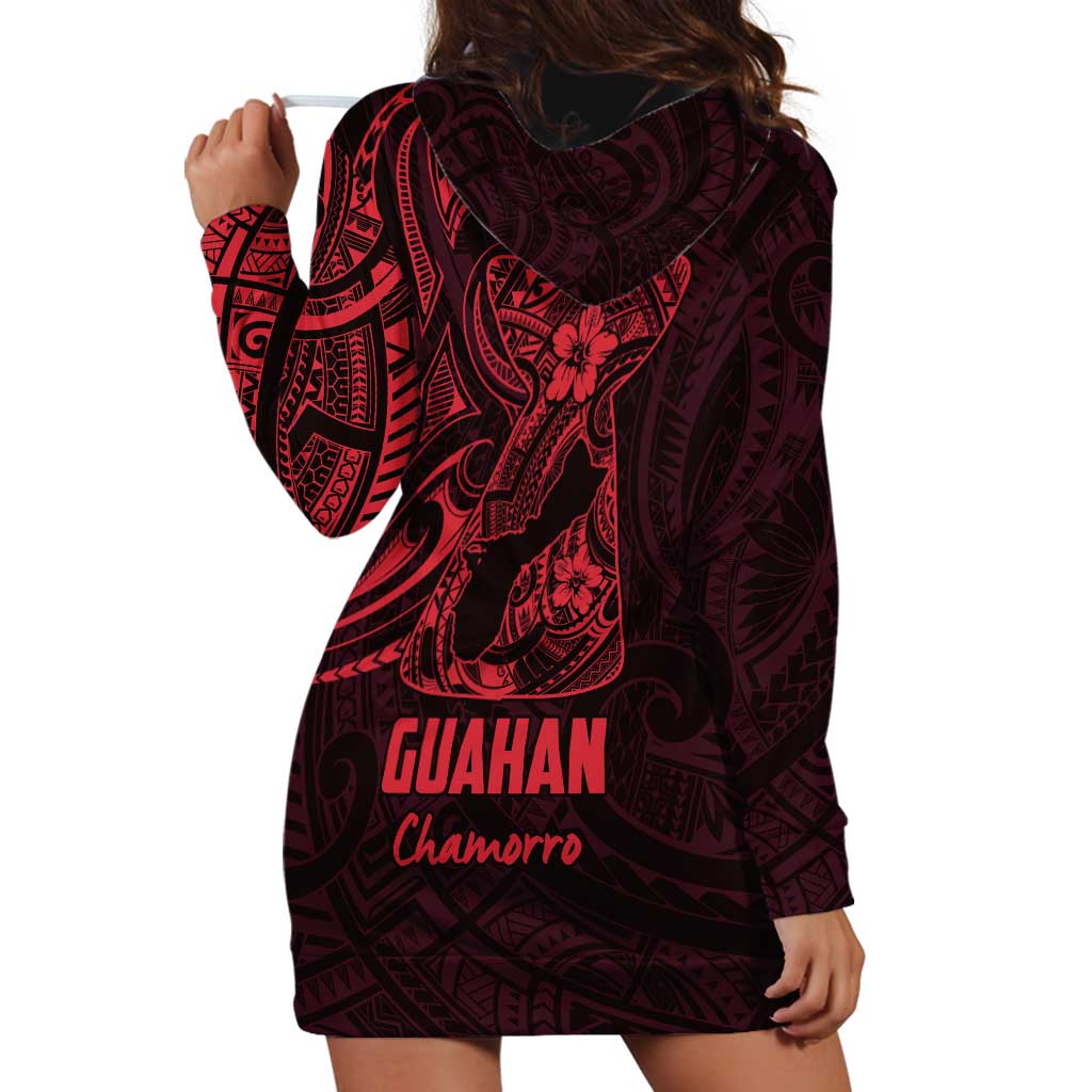 Oxblood Guam Latte Stone Tribal Tattoo Hoodie Dress Hafa Adai Six 7 One LT9 - Polynesian Pride