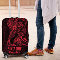 Oxblood Guam Latte Stone Tribal Tattoo Luggage Cover Hafa Adai Six 7 One LT9 Oxblood - Polynesian Pride