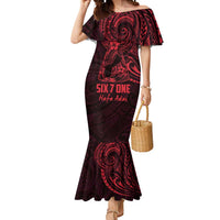 Oxblood Guam Latte Stone Tribal Tattoo Mermaid Dress Hafa Adai Six 7 One LT9 Women Oxblood - Polynesian Pride