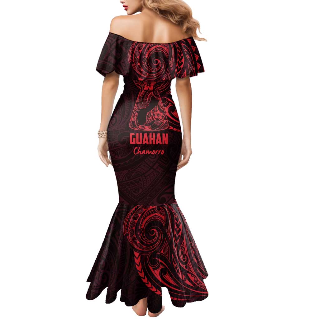 Oxblood Guam Latte Stone Tribal Tattoo Mermaid Dress Hafa Adai Six 7 One LT9 - Polynesian Pride