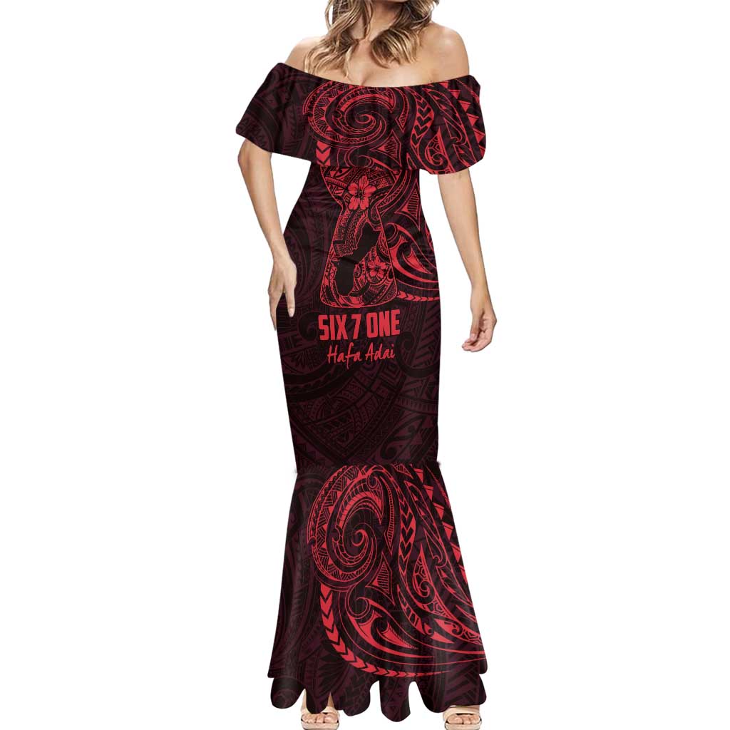 Oxblood Guam Latte Stone Tribal Tattoo Mermaid Dress Hafa Adai Six 7 One LT9 - Polynesian Pride
