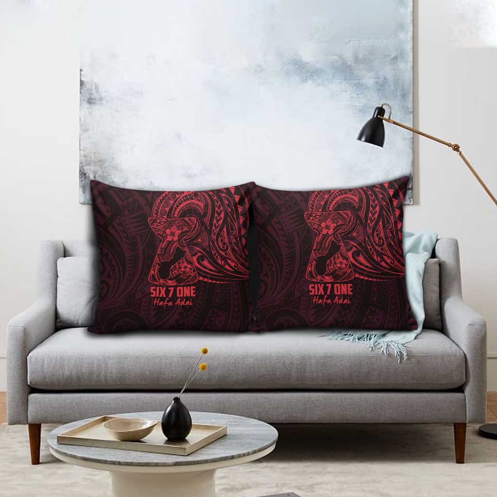 Oxblood Guam Latte Stone Tribal Tattoo Pillow Cover Hafa Adai Six 7 One - Polynesian Pride