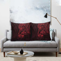 Oxblood Guam Latte Stone Tribal Tattoo Pillow Cover Hafa Adai Six 7 One - Polynesian Pride
