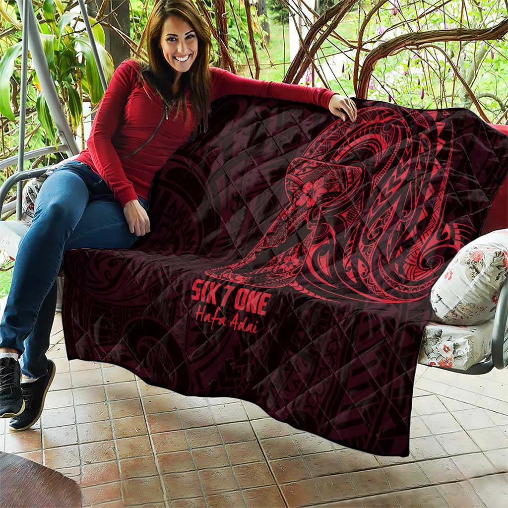 Oxblood Guam Latte Stone Tribal Tattoo Quilt Hafa Adai Six 7 One