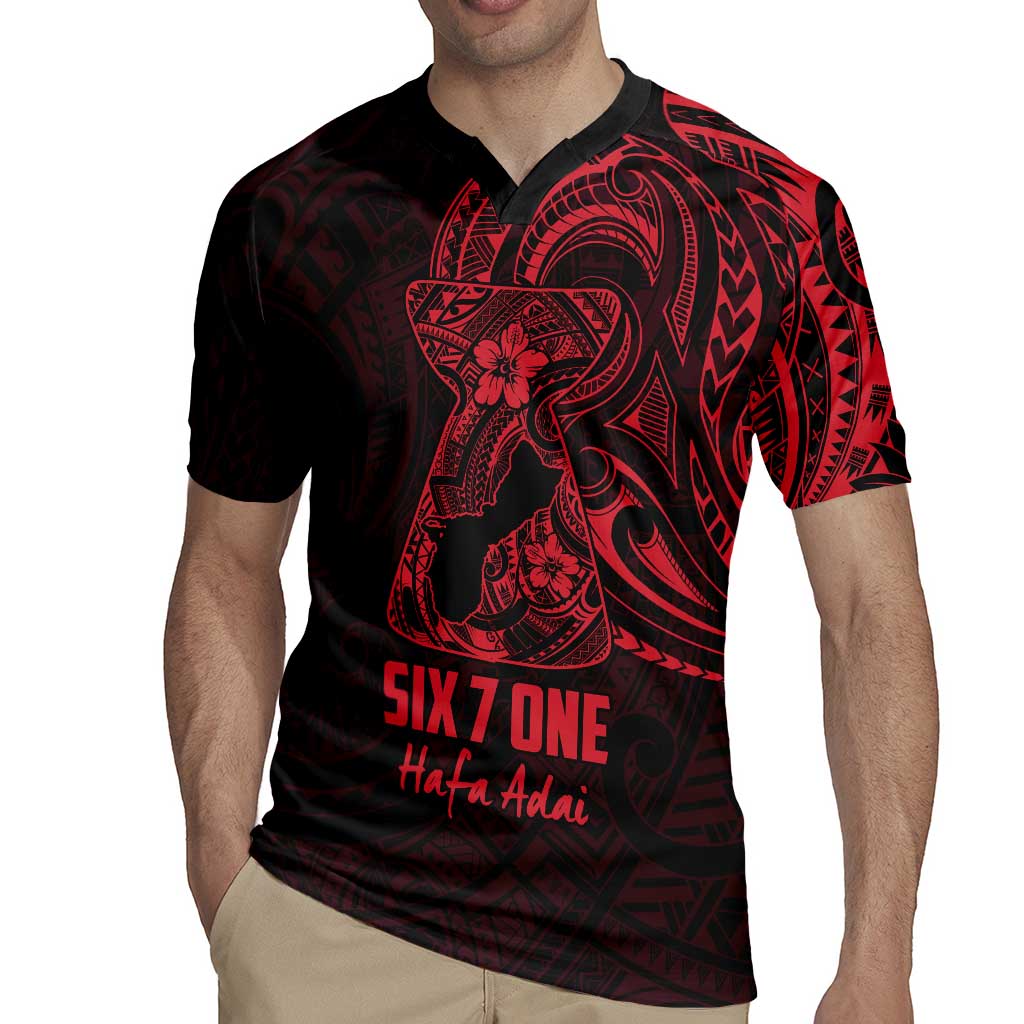 Oxblood Guam Latte Stone Tribal Tattoo Rugby Jersey Hafa Adai Six 7 One