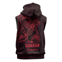 Oxblood Guam Latte Stone Tribal Tattoo Sleeveless Hoodie Hafa Adai Six 7 One LT9 - Polynesian Pride
