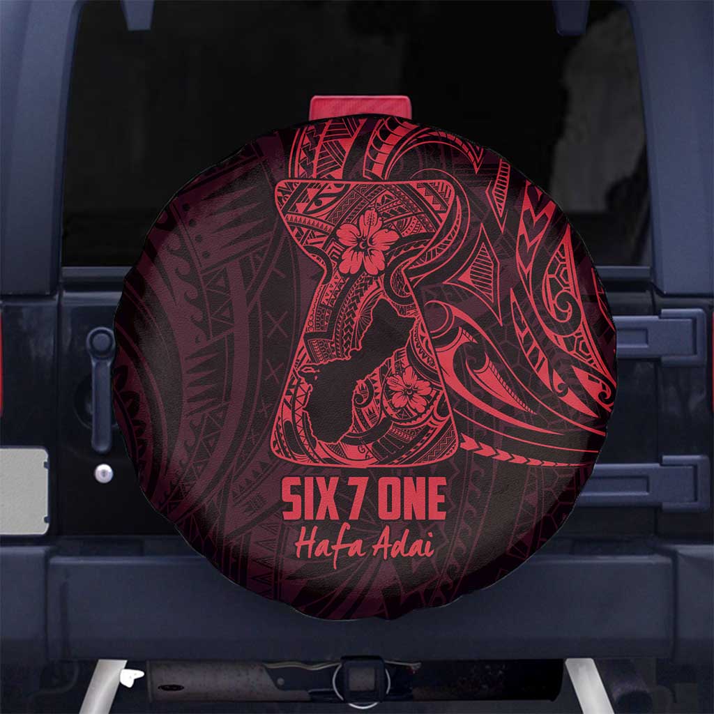 Oxblood Guam Latte Stone Tribal Tattoo Spare Tire Cover Hafa Adai Six 7 One LT9 No hole Oxblood - Polynesian Pride