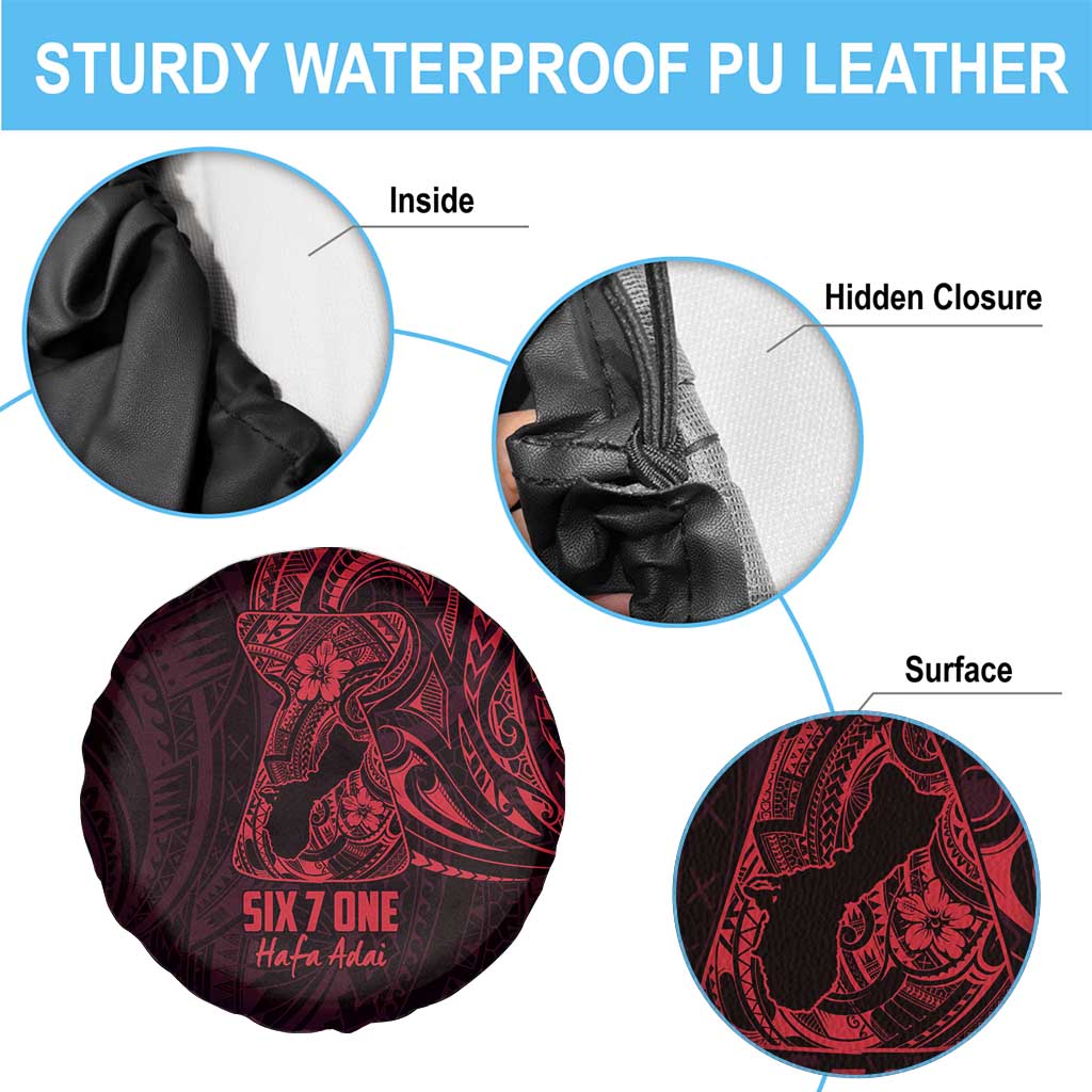 Oxblood Guam Latte Stone Tribal Tattoo Spare Tire Cover Hafa Adai Six 7 One LT9 - Polynesian Pride