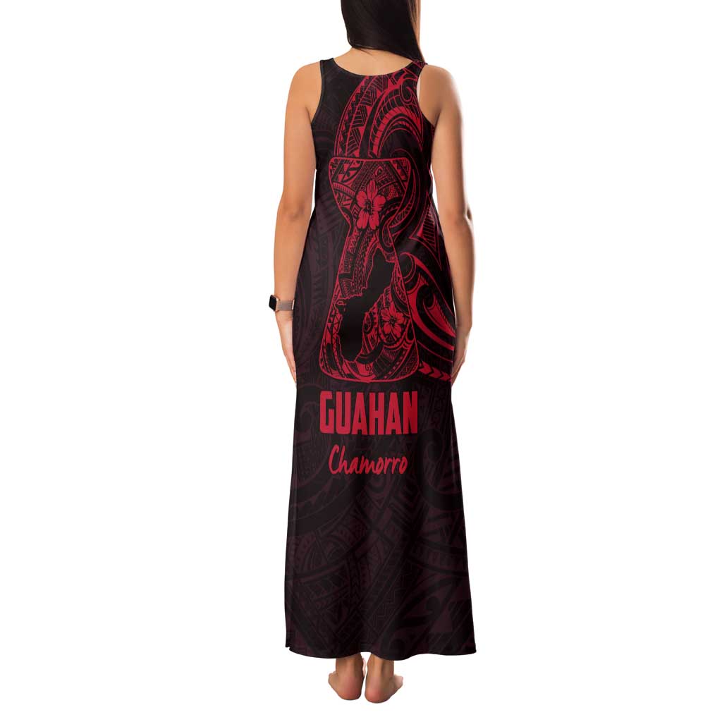 Oxblood Guam Latte Stone Tribal Tattoo Tank Maxi Dress Hafa Adai Six 7 One LT9 - Polynesian Pride