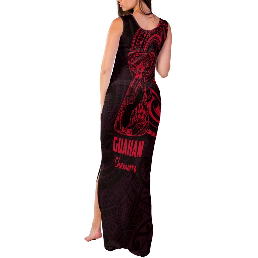 Oxblood Guam Latte Stone Tribal Tattoo Tank Maxi Dress Hafa Adai Six 7 One LT9 - Polynesian Pride