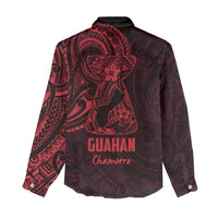 Oxblood Guam Latte Stone Tribal Tattoo Women Casual Shirt Hafa Adai Six 7 One LT9 - Polynesian Pride