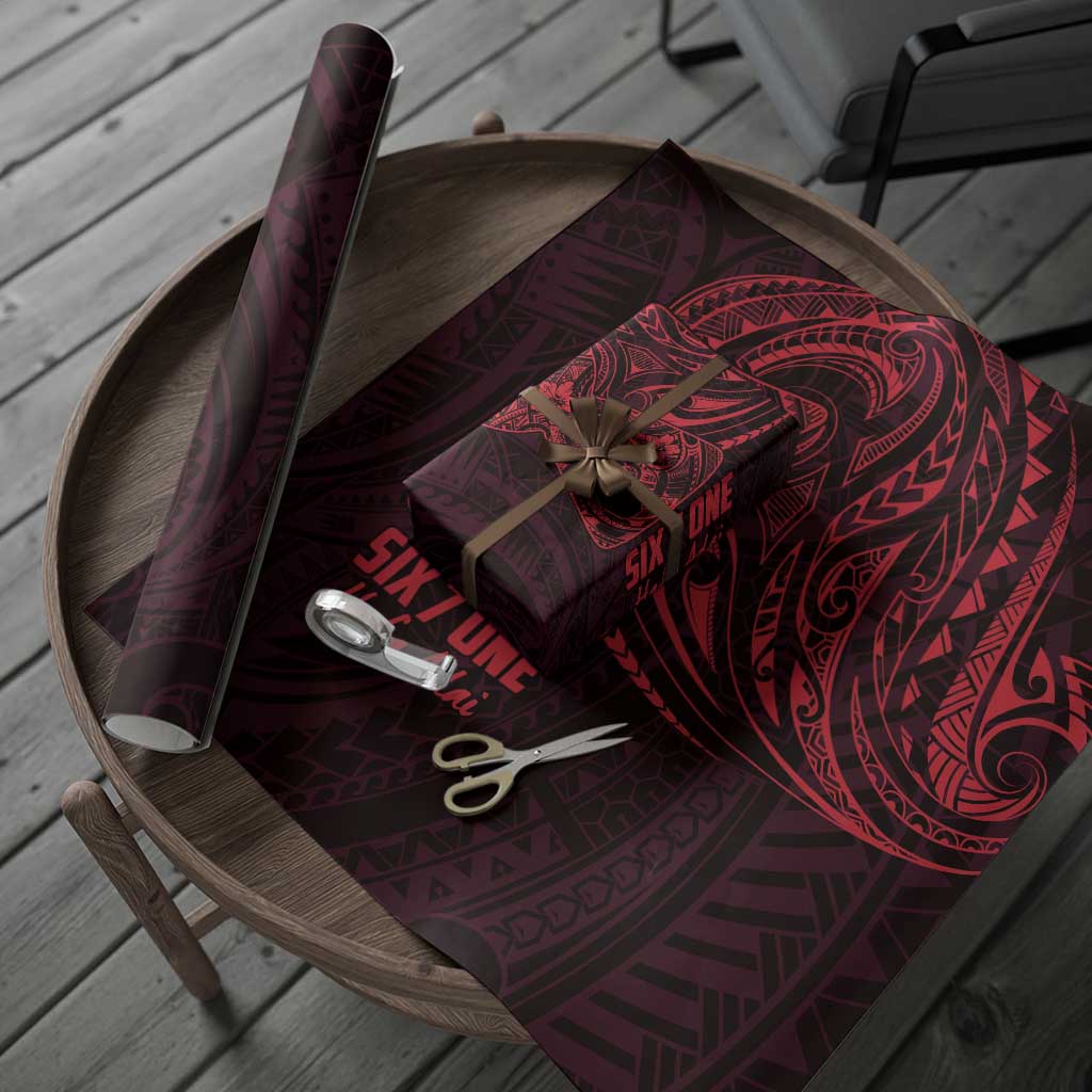Oxblood Guam Latte Stone Tribal Tattoo Wrapping Paper Hafa Adai Six 7 One LT9 - Polynesian Pride
