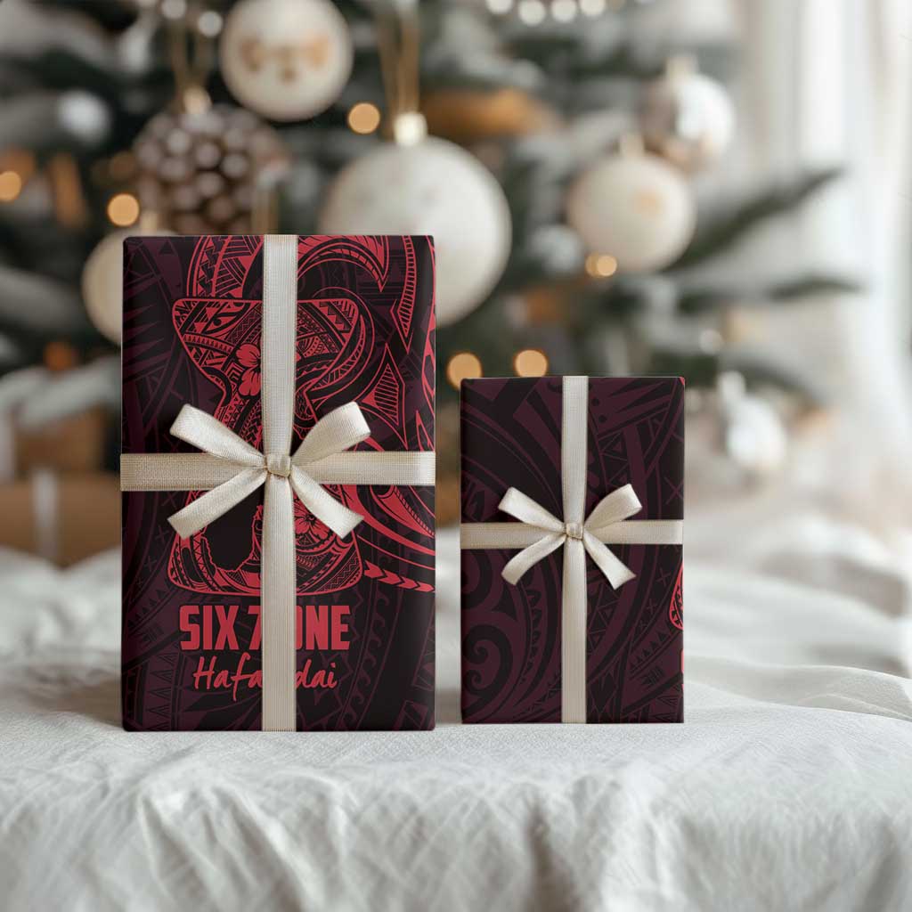 Oxblood Guam Latte Stone Tribal Tattoo Wrapping Paper Hafa Adai Six 7 One LT9 - Polynesian Pride