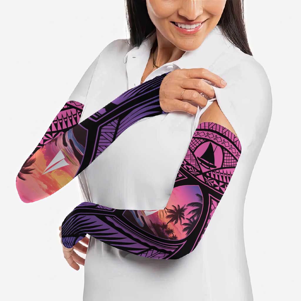 Guam Chamorro Artsy Arm Sleeves Guahan Sunset Beach - Polynesian Pride