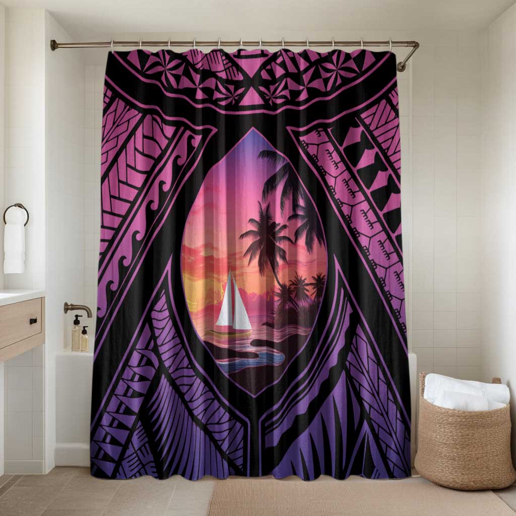 Guam Chamorro Artsy Bathroom Set Guahan Sunset Beach - Polynesian Pride