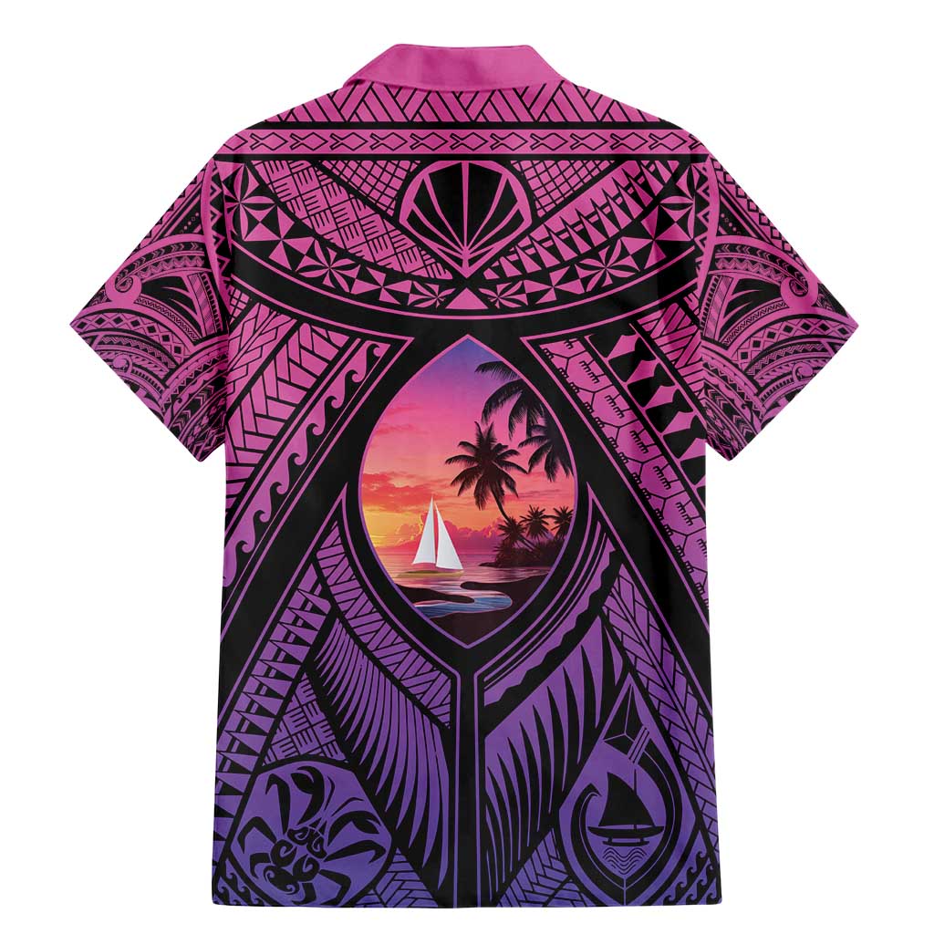 Guam Chamorro Artsy Family Matching Mermaid Dress and Hawaiian Shirt Guahan Sunset Beach LT9 - Polynesian Pride