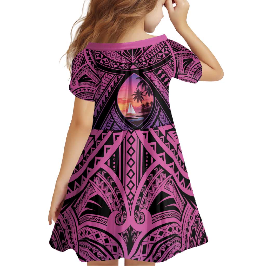 Guam Chamorro Artsy Family Matching Off Shoulder Maxi Dress and Hawaiian Shirt Guahan Sunset Beach LT9 - Polynesian Pride