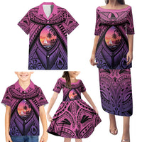 Guam Chamorro Artsy Family Matching Puletasi and Hawaiian Shirt Guahan Sunset Beach LT9 - Polynesian Pride