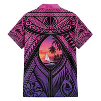 Guam Chamorro Artsy Family Matching Tank Maxi Dress and Hawaiian Shirt Guahan Sunset Beach LT9 - Polynesian Pride