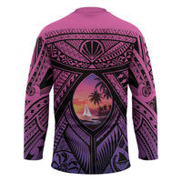 Guam Chamorro Artsy Hockey Jersey Guahan Sunset Beach - Polynesian Pride