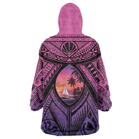 Guam Chamorro Artsy Wearable Blanket Hoodie Guahan Sunset Beach LT9 - Polynesian Pride