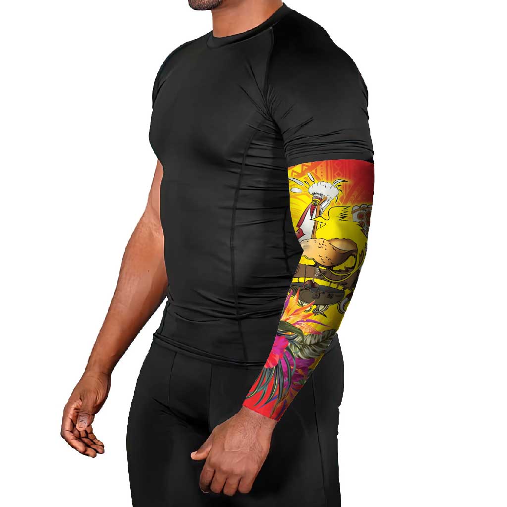 Papua New Guinea Cultural Tropical Flowers Arm Sleeves - Polynesian Pride
