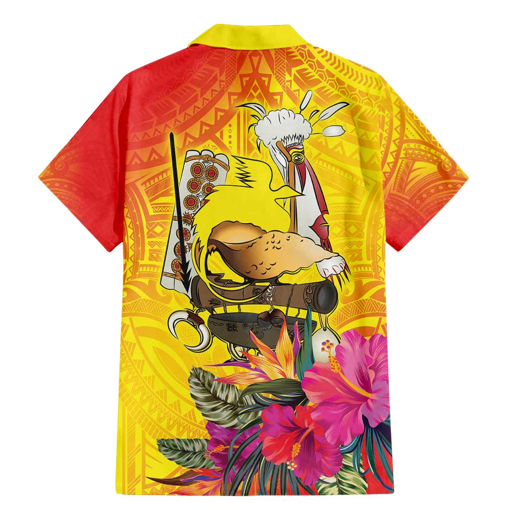 Papua New Guinea Cultural Tropical Flowers Family Matching Mermaid Dress and Hawaiian Shirt LT9 - Polynesian Pride