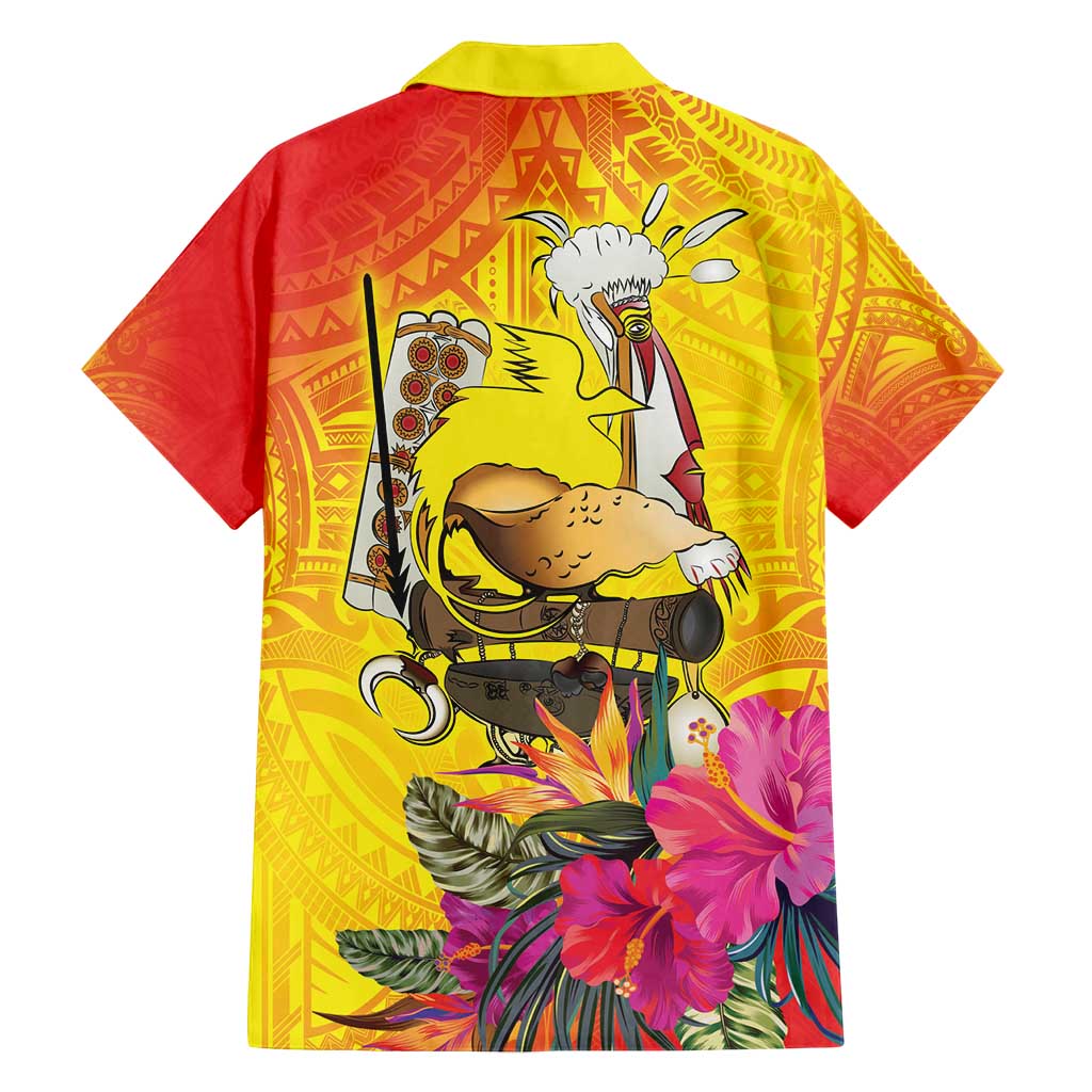 Papua New Guinea Cultural Tropical Flowers Family Matching Off Shoulder Maxi Dress and Hawaiian Shirt LT9 - Polynesian Pride