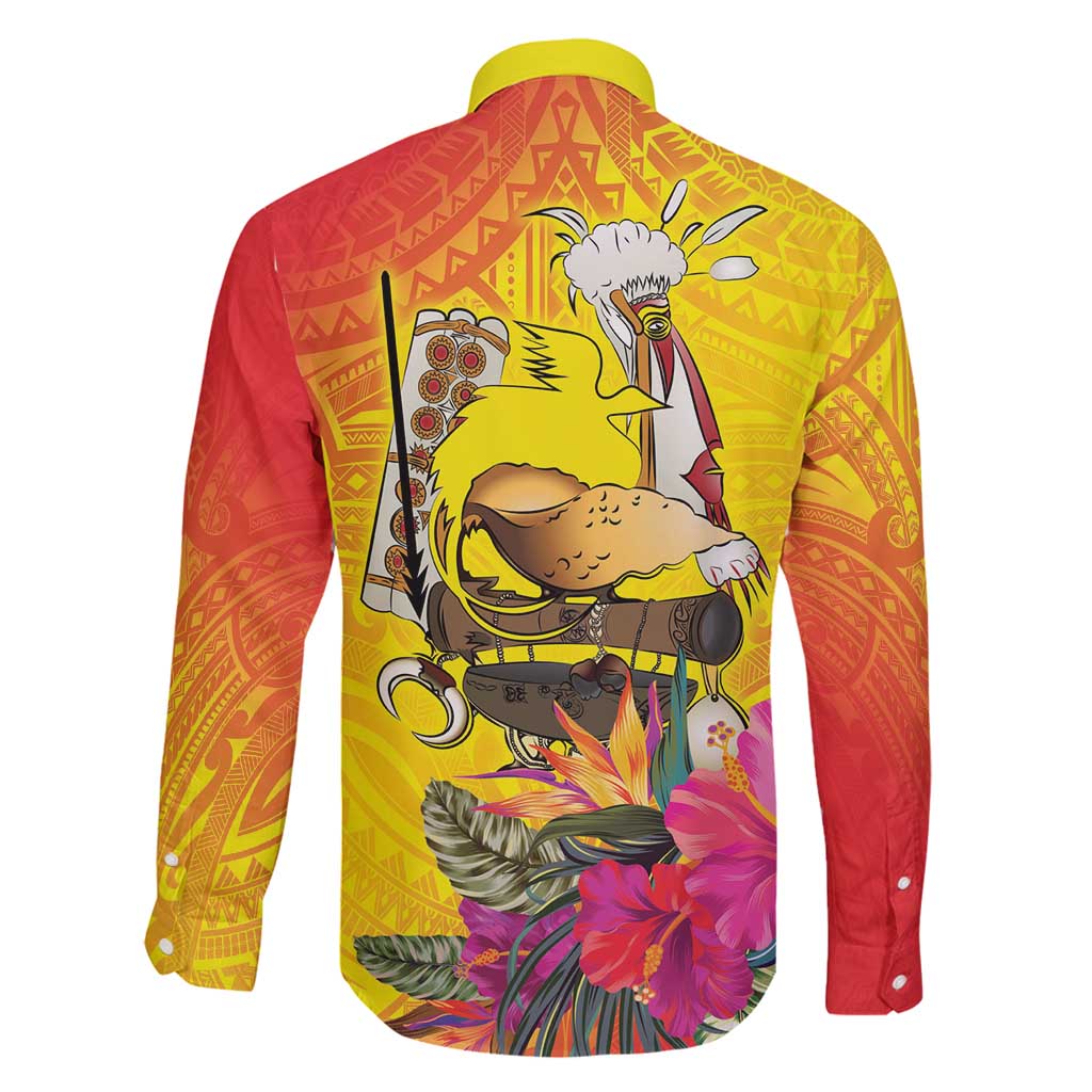 Papua New Guinea Cultural Tropical Flowers Family Matching Tank Maxi Dress and Hawaiian Shirt LT9 - Polynesian Pride